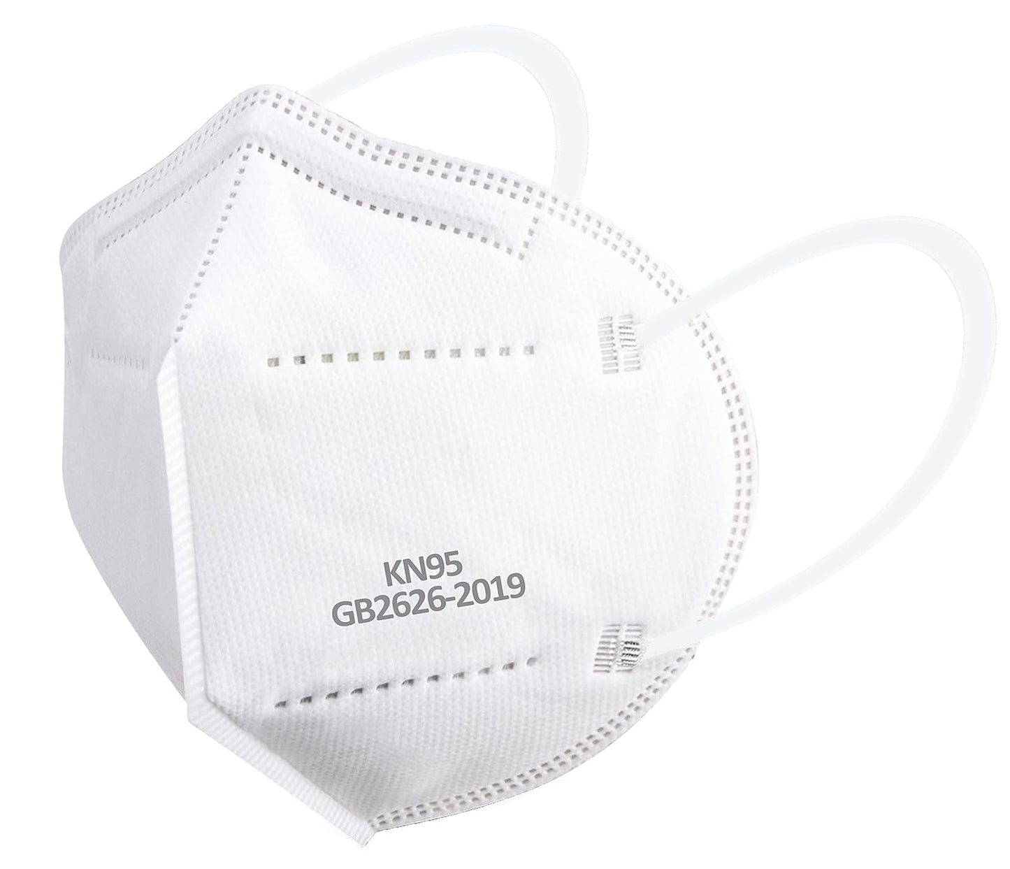 VERNASSA KN95 Face Mask 50 Pcs, 5-Ply Breathable KN95 Masks, Filter Efficiency≥95% Against PM2.5, Individually Wrapped, Disposable White Face Masks